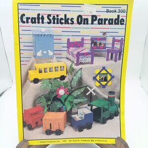 Vintage Craft Patterns, Craft Sticks on Parade Book 300, Kappie Originals 1991